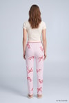 Kadın Ev Giyim-Kadın Pijama Alt-Kurdele Desen Pijama 4555 Pembe-rulem