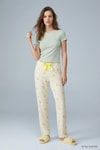 Kadın Ev Giyim-Kadın Pijama Alt-Limon Desen Pijama 4557 Laci-rulem