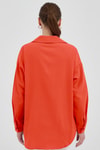 Kadın Gömlek-Orange Tek Cepli Oversize Gömlek 8158A-rulem