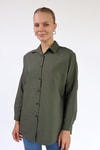 Kadın Gömlek-Oversize Klasik Gömlek 4305A Haki -rulem