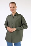 Kadın Gömlek-Oversize Klasik Gömlek 4305A Haki -rulem