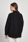 Kadın Gömlek-Siyah Oversize Klasik Gömlek 4316A-rulem