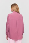 Kadın Gömlek-Violet Relaxed Fit Rahat Kesim Basic Gömlek - 6621A-rulem