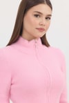 Kadın Hırka-Fermuarlı Kısa Yumoş Hırka 6806 Pembe -rulem