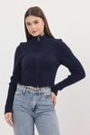 Kadın Hırka-Fermuarlı Kısa Yumoş Hırka 6806 Laci -rulem