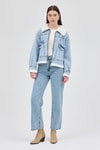 Kadın Jean Ceket-Buzkar İçi Kürklü Crop Jean Kadın Ceket 6010-rulem