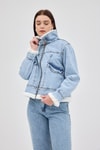 Kadın Jean Ceket-Buzkar İçi Kürklü Crop Jean Kadın Ceket 6010-rulem