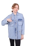 Kadın Jean Ceket-Yıldız Taşlı Jean Ceket 9064 Buzkar -rulem