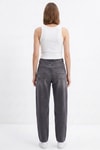 Kadın Jean Pantolon-Baggy Yan Cep Pantolon 3013 Koyu Füme -rulem