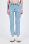 Kadın Jean Pantolon-Buzkar Yüksek Bel Mom Fit Jean Pantolon 1050-rulem