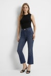 Kadın Jean Pantolon-İspanyol Paça Taşlı Jean 3047-12 Tint Kahve -rulem