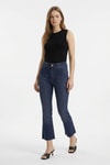 Kadın Jean Pantolon-İspanyol Paça Taşlı Jean 3047-12 Tint Kahve -rulem