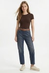 Kadın Jean Pantolon-Kemerli Boyfriend Jean 3154 Tint Kahve -rulem