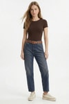 Kadın Jean Pantolon-Kemerli Boyfriend Jean 3154 Tint Kahve -rulem
