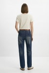 Kadın Jean Pantolon-Kemerli Likralı Jean 3043 Tint Kahve -rulem