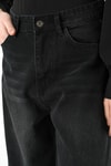 Kadın Jean Pantolon-Siyah Yüksek Bel Baggy Jean 1061-rulem