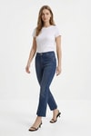 Kadın Jean Pantolon-Taşlı İspanyol Paça Jean 3047-2 Tint Kahve -rulem