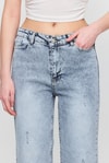 Kadın Jean Pantolon-Tırnaklı Bol Paça Jean 1982 Buzkar -rulem