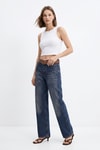 Kadın Jean Pantolon-Yüksek Bel Kemerli Jean 3069 Tint Kahve -rulem