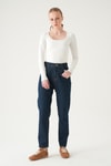 Kadın Jean Pantolon-Yüksek Bel Mom Jean 1063 Laci -rulem