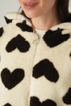 Kadın Kaban-Ön Cepli Peluş Kaban 3120A Bej -rulem