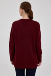 Kadın Kazak-Bordo Oversize Bisiklet Yaka Kadın Kazak 2345-rulem