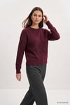 Kadın Kazak-Çiçek Nakış Kazak 70056 Bordo -rulem