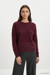 Kadın Kazak-Çiçek Nakış Kazak 70056 Bordo -rulem
