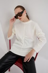 Kadın Kazak-Natural Oversize Bisiklet Yaka Kadın Kazak 2345-rulem
