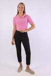 Kadın Kazak-Polo Yaka Fitilli Kazak 24162 Pembe -rulem