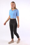 Kadın Kazak-Polo Yaka Fitilli Kazak 24162 Bebe Mavi -rulem