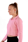 Kadın Kazak-Polo Yaka Yumoş Kazak 6621 Pembe -rulem