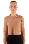 Kadın Kazak-Polo Yaka Yumoş Kazak 6621 Camel -rulem
