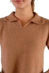 Kadın Kazak-Polo Yaka Yumoş Kazak 6621 Camel -rulem