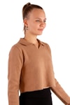 Kadın Kazak-Polo Yaka Yumoş Kazak 6621 Camel -rulem