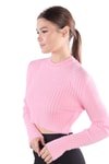 Kadın Kazak-Sakallı Yumoş Kazak 6620 Pembe -rulem
