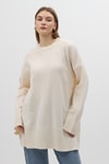 Kadın Kazak-Taş Bisiklet Yaka Oversize Kadın Kazak 2450-rulem