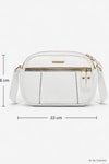 Kadın Omuz Çantası-Dört Cepli Kadın Omuz Çantası 9346 Beyaz -rulem