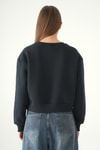 Kadın Pamuklu İçi Polarlı Oversize Yuvarlak Yakalı Laci Sweatshirt 9152M