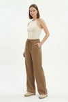 Kadın Pantolon-Bel Lastikli  Pantolon 1200 Camel -rulem