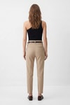 Kadın Pantolon-Bel V Kesim Kemerli Pantolon 8404A Camel -rulem