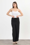 Kadın Pantolon-Bol Paça Pantolon 4327A Siyah -rulem