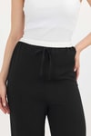 Kadın Pantolon-Bol Paça Pantolon 4327A Siyah -rulem