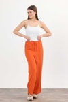 Kadın Pantolon-Bol Paça Pantolon 4327A Koyu Orange -rulem