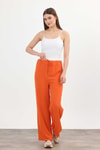 Kadın Pantolon-Bol Paça Pantolon 4327A Koyu Orange -rulem
