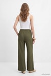 Kadın Pantolon-Bol Paça Pantolon 8612A Haki -rulem