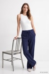 Kadın Pantolon-Bol Paça Pantolon 8612A Laci -rulem