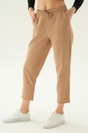 Kadın Pantolon-Paça Püskül Pantolon 4228 Camel -rulem
