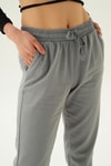 Kadın Pantolon-Paça Püskül Pantolon 4228 Gri -rulem