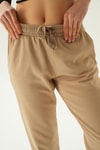 Kadın Pantolon-Paça Püskül Pantolon 4228 Koyu Taş -rulem
